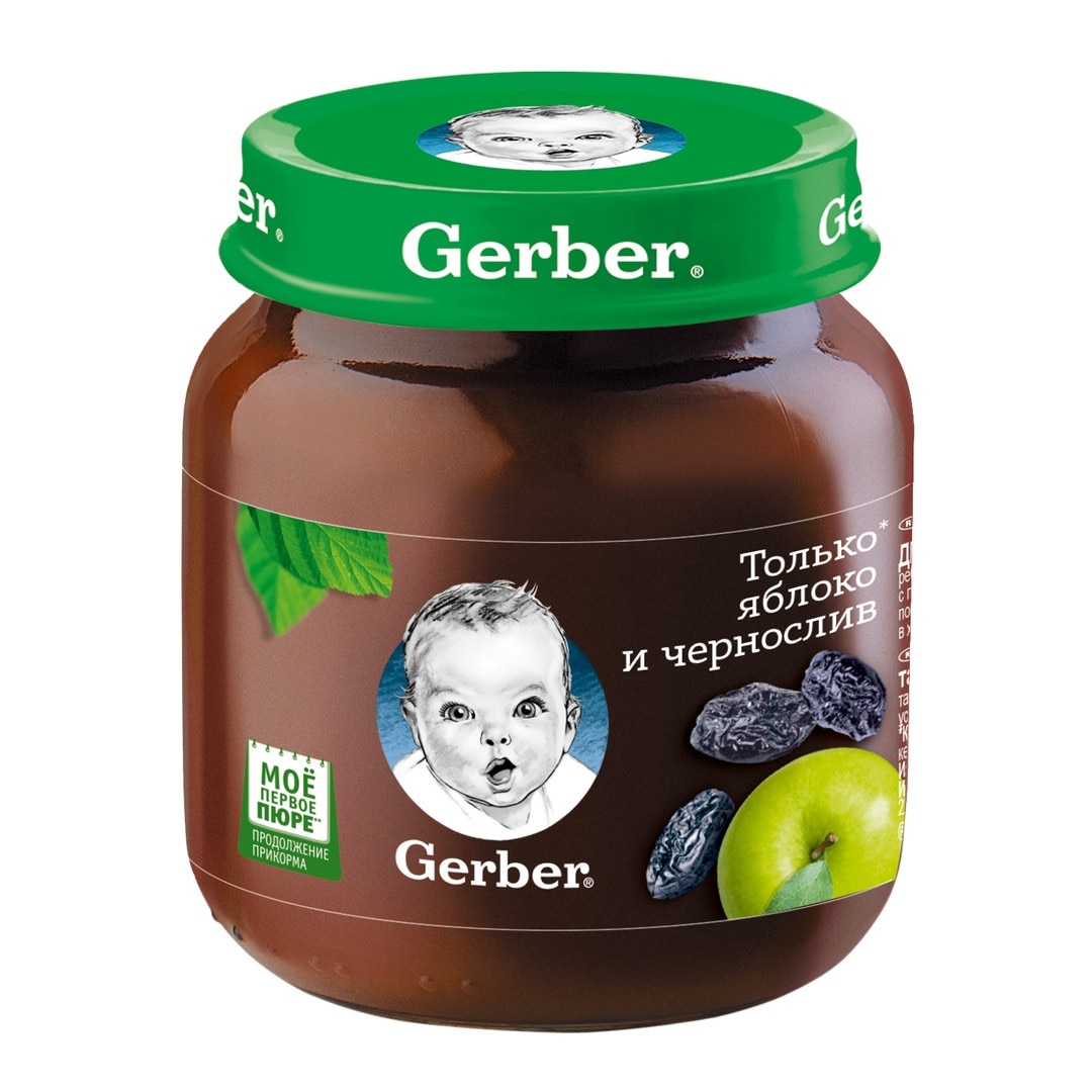 Фруктовое пюре Gerber® «Яблоко и чернослив»