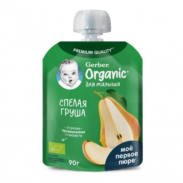 Фруктовое пюре Gerber® "Спелая груша" cерии Organic